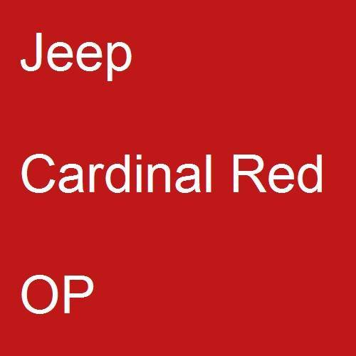 Jeep, Cardinal Red, OP.